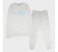 French Terry Stacked Logo Crew & Jog Set gris 176