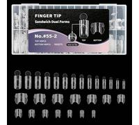 French Tip Nails Moules 55 2 à 58 2 Modèles de façonnage Transparents à Bord Fleur pour Salon de Salon Structure Sandwich Art Mold