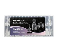 French Tip Nails Moules 55 2 à 58 2 Modèles de façonnage Transparents à Bord Fleur pour Salon de Salon Structure Sandwich Art Mold