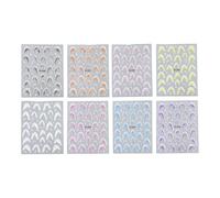 French Tip Stickers | Strip 3D Embossed,8 Sheets 3D Embossed French Tip Nail Strips - for Women Girls Home Fingernail Beauty Art