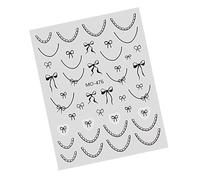 French Tips Nails Art Stickers Autocollants Nœuds Lignes Autocollant Manucure Accessoires pour Décors Nœuds Art Stickers