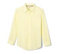 French Toast Boys Expandable Collar Dress with Long Sleeves (Standard & Husky) Button Down Shirt, Yellow, 10 US