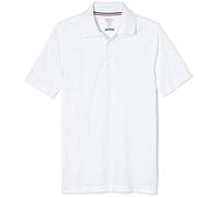 French Toast Boys Short Sleeve Moisture Wicking Stretch Sport Polo Shirt, White, XX-Large
