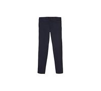 French Toast Pantalon Coupe Droite en sergé Extensible pour Fille - Taille Ajustable, Bleu Marine, 14