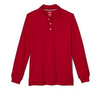 French Toast Polo piqué à Manches Longues Unisexe pour Enfant, Rouge, 4
