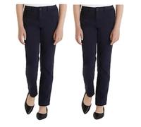 French Toast Youth Girl's 2 Pack Stretch Knit Pants with Adjustable Waist (US, Numeric, 5, Regular, Navy)