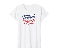French Touch T-Shirt, Femme, Blanc, XS