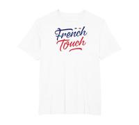 French Touch T-Shirt, Homme Grandes Tailles, Blanc, 2X Tall
