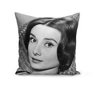 French Unicorn Housse de Coussin Taie Audrey Hepburn Célébrité Vintag eActrice Hollywood Star (40x40 cm)
