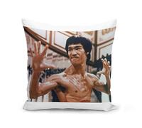 French Unicorn Housse de Coussin Taie Bruce Lee La Fureur du Dragon Acteur Film Arts Matiaux (40x40 cm)
