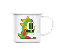 French Unicorn Mug Emaillé Metal Bubble Bobble Personnage Mascotte Jeux Vidéo Retro 80's Pixel Art