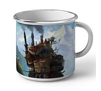 French Unicorn Mug Emaillé Metal Chateau Ambulant Dessin Animé Film Animation Hayao Miyazaki Japon