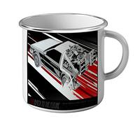 French Unicorn Mug Emaillé Metal DMC-12 DeLorean Voiture Science Fiction 88 miles a l'heure retour vers le futur Hollywood