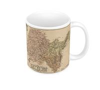 French Unicorn Mug Tasse 01 AIN Bourg en Bresse Département Carte Ancienne France Région