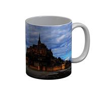 French Unicorn Mug Tasse Mont Saint-Michel Low Tide Monument Francais UNESCO