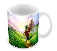French Unicorn Mug Tasse zelda vidéo game plaine d'hyrule a cheval