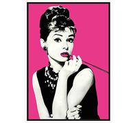 French Unicorn Poster Affiche Audrey Hepburn/Star Holywood/Pop Art Rose