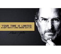 French Unicorn Poster Affiche Citation de Steve Jobs Votre Temps Est Limite Inventeur American