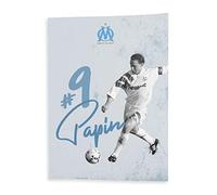 French Unicorn Poster Affiche Jean Pierre Papin Marseille Collage Retro Football Star Vintage