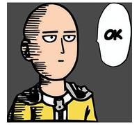 French Unicorn Poster Affiche One Punch Man Bande Dessinée Bulle OK Couleur Saitama Tranquille