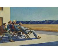 French Unicorn Poster Affiche People In The Sun Tableau Peinture Edward Hopper Style Américain