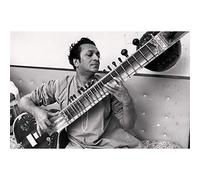 French Unicorn Poster Affiche Star Célèbre Ravi Shankar Joeur de Sitar Musique Original 1