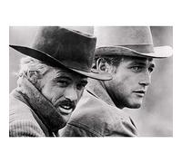 French Unicorn Poster Affiche Stars Célèbres Hollywood Paul Newman et Robert Redford Acteurs Cinéma Vintage