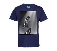 French Unicorn T-Shirt Enfant Mixte Michael Jackson Photo Concert Noir et Blanc Chanteur Pop Star Celebrite