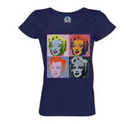 French Unicorn T-Shirt Femme Col Rond Coton Bio Andy Warhol Quadriptique Marilyn Monroe Pop Art 60's Vintage