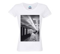 French Unicorn T-Shirt Femme Col Rond Coton Bio Marilyn Monroe Actrice Model New York 1955 Metro Star Hollywood
