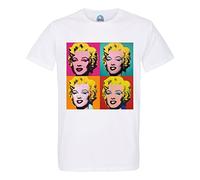 French Unicorn T-Shirt Homme Col Rond Coton Bio Andy Warhol Portrait Quadriptique Marilyn Monroe Pop Art 60's