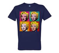 French Unicorn T-Shirt Homme Col Rond Coton Bio Andy Warhol Portrait Quadriptique Marilyn Monroe Pop Art 60's