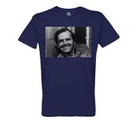 French Unicorn T-Shirt Homme Col Rond Coton Bio Jack Nicholson Acteur The Shining Photo Noir et Blanc Cinema