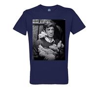 French Unicorn T-Shirt Homme Col Rond Coton Bio Jean Paul Belmondo Vintage Jeune Poussin Noir & Blanc
