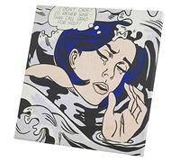 French Unicorn Tableau mural Impression sur Toile Drowning Girl/By Roy Lichtenstein/Pop Art/Comics (60 cm x 61 cm)
