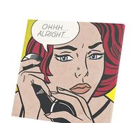 French Unicorn Tableau mural Impression sur Toile Ohhh Alright/Par Roy Lichtenstein/Pop Art/Comics (42 cm x 40 cm)