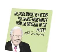 French Unicorn Tableau mural Impression sur Toile Stock Market Citation Inspirante Anglais Warren Buffet Businessman Milliardaire (61 cm x 60 cm)