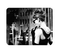 French Unicorn Tapis de Souris Aspect Cuir Audrey Hepburn Actrice Film Star Hollywood Photo Vintage - 22 x 18 cm