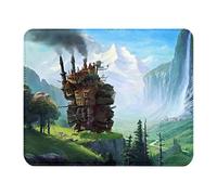 French Unicorn Tapis de Souris Aspect Cuir Le Chateau Ambulant Hayao Miyazaki Manga Anime - 22 x 18 cm