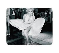 French Unicorn Tapis de Souris Aspect Cuir Marilyn Monroe Photo Celebre Robe Blanche Star - 22 x 18 cm