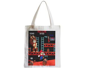 French Unicorn Tote bag Sac Shopping Donkey Kong Combat Super Mario Parodie Jeux Vidéo Vintage