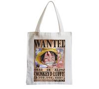 French Unicorn Tote bag Sac Shopping Monkey D Luffy Wanted pour 300 Millions De Berry One Piece Anime Japonnais
