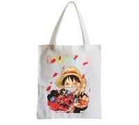 French Unicorn Tote bag Sac Shopping One Piece Personnage Luffy Chapeau De Paille Mignon Anime Japon