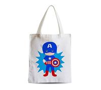 French Unicorn Tote bag Sac Shopping Petit Captain America Super Héros Enfant Illustration Personnage BD