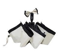 French Vintage Automatic 3 Fold Umbrella Sun Rain Portable Travel Umbrella