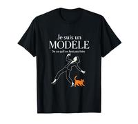 French Vogue Humor Graphic Print with Tripping Cat T-Shirt