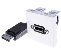 French Wallplate 45x45 Angled Displayport Cable - 5m