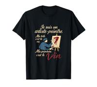 French Wine Painting Quote Design T-Shirt
