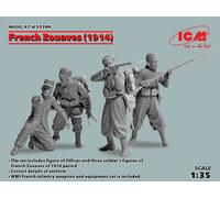 French Zouaves (1914) (4 Figurines) (100% New Moules ) 1:3 5 Plastique Model Kit