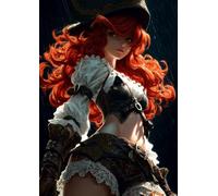 Frenchiart Affiche Métallique Miss Fortune League of Legends, 30 cm x 42 cm, avec Aimant Mural